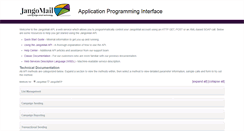 Desktop Screenshot of api.jangomail.com